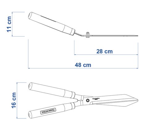 Tesoura para Cerca Viva Lâminas Polidas Metálicas e Cabo de Madeira Tramontina 12" 78332/125