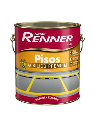Tinta Acrílico Premium Pisos Cinza Grafite Fosco Renner 3,6 litros 7106