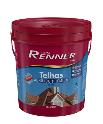 Tinta Acrílico Premium Telhas Cinza Claro Brilhante Renner 18 litros 3207