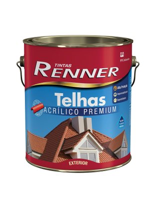 Tinta Acrílico Premium Telhas Cinza Grafite Brilhante Renner 3,6 litros 3206