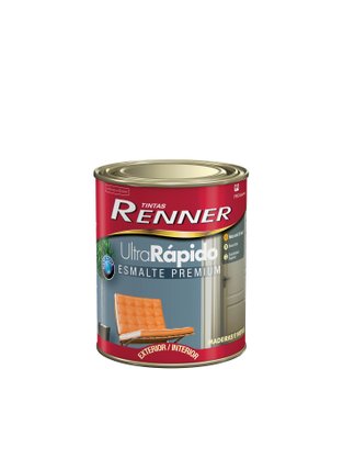 Tinta Esmalte Premium Base Água Branco Acetinado Renner 900ml 2701