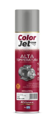 Tinta Spray Color Jet Alta Temperatura Alumínio Fosco Renner 1651