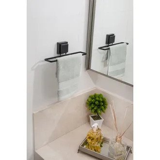 Toalheiro de Lavabo com Ventosa Preto Fosco Future 8053PT