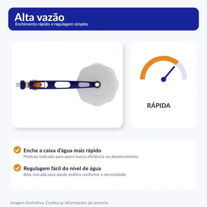 Torneira Bóia para Caixa D'água Click Tigre 1/2, 3/4 e 1"