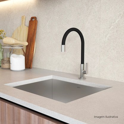 Torneira de Mesa para Cozinha Cromado e Preto Motion Deca 1167.C23.PT