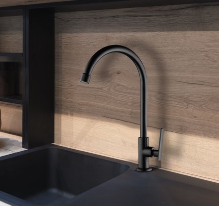 Torneira de Mesa para Cozinha Studio Preto Fosco Lorenzetti 1167 B37