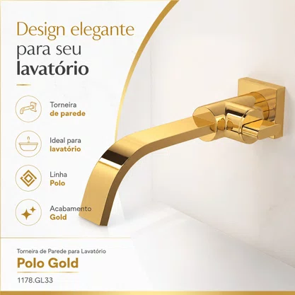 Torneira de Parede Polo Gold Deca 1178.GL33