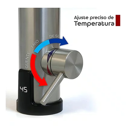 Torneira Elétrica Blindada 3000w Fame Cromada Com Display