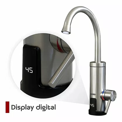Torneira Elétrica Blindada 3000w Fame Cromada Com Display