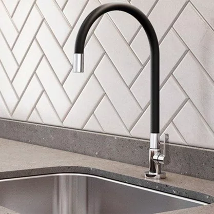 Torneira Giratória de Mesa Docol Galiflex Cromado/Preto