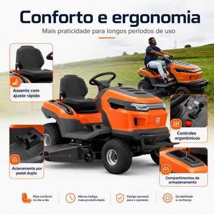 Trator Cortador de Grama Husqvarna TS217TM 19,7hp