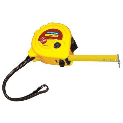 Trena com Fita de Aço e Corpo em ABS com Freio Duplo Tramontina 10 metros 43156/310