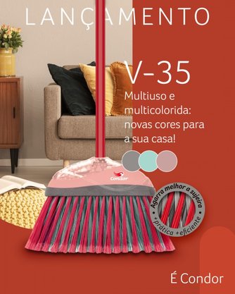 Vassoura Multiuso Multicores Condor V-35
