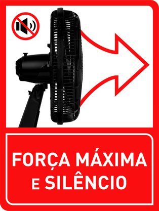 Ventilador de Mesa Turbo Force Preto Arno 40cm VF49