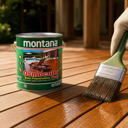 Verniz Osmocolor Stain Deck Castanho 3,6L Montana