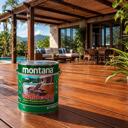 Verniz Osmocolor Stain Deck Castanho 3,6L Montana