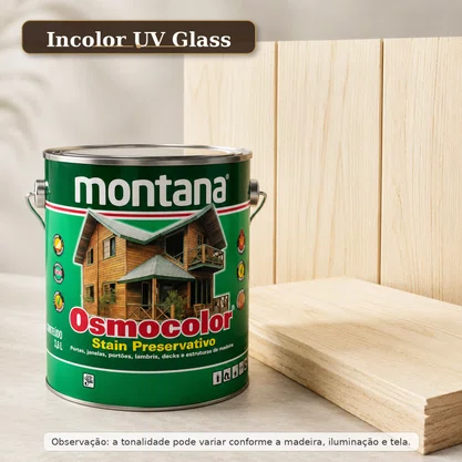 Verniz Osmocolor Stain Incolor UV Glass 3,6 Litros Montana