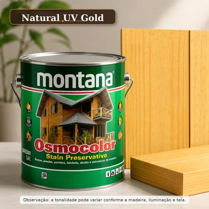 Verniz Osmocolor Stain Natural UV Gold 3,6L Montana