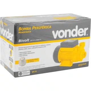Vonder Bomba Periferica BPV 375 Piscina Caixa 1/2cv Cor Amarelo Fase elétrica Monofásica Frequência 60 Hz
