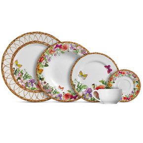 Aparelho de Jantar Flores Rattan Alleanza 20 Peças 7527/001