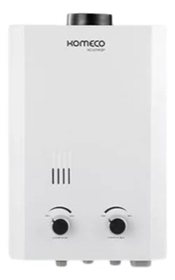 Aquecedor Gás Komeco 7 Litros Gn Natural Baixa Pressão Pilha Branco