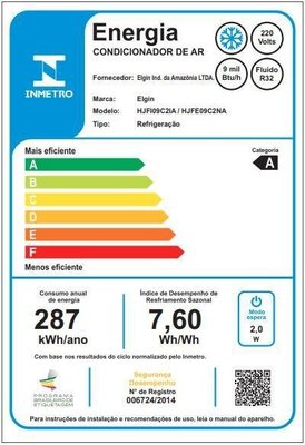 Ar Condicionado Split Eco II Inverter Quente/Frio Elgin 9.000 BTU/h