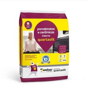 Argamassa Porcelanatos e Cerâmicas Interno Quartzolit 20kg