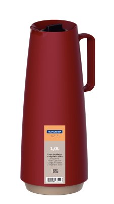 Bule Térmico Exata Polipropileno Vermelho com Ampola de Vidro 1