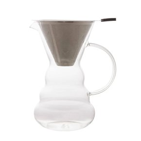 Cafeteira de Vidro Borossilicato com Filtro em Inox 500ml Lyor