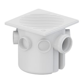 Caixa Sifonada Completa com Grelha e Porta Grelha DN 150x150x50mm