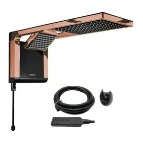 Chuveiro Acqua Duo Ultra Preto com Rose Gold Lorenzetti 7800w