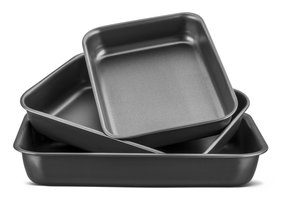 Conjunto de Assadeiras Cristal Grafite Mta