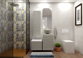 Conjunto de balcão de Banheiro Marsala Branco com Fendi Mazzu 90 cm