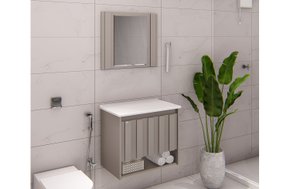 Conjunto de Balcão Suspenso Treviso GIanduia Rorato 63 cm