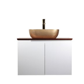 Conjunto de Gabinete de Banheiro com Cuba Binário Mazzu 80cm