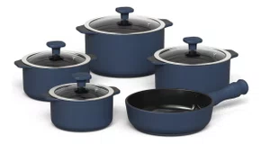 Conjunto De Panelas Ceraflame Slim 5 Peças Azul índigo