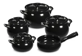 Conjunto De Panelas Cerâmica New Premiere+ 5 Peças Ceraflame Preto