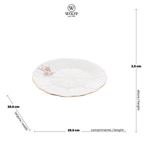 Conjunto de Pratos de Sobremesa Porcelana Wolff 4 peças 17780