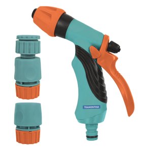 Conjunto para Irrigação com Engates Rápidos e Hidropistola Tramontina 4 Peças 78581610