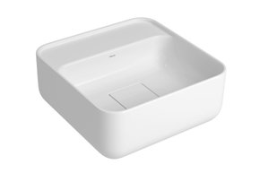 Cuba de Apoio Quadrada com Mesa Branco Slim Deca 30 cm L.11030.M.17