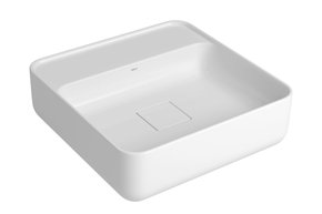 Cuba de Apoio Quadrada com Mesa Branco Slim Deca 40 cm L.11040.M.17