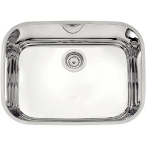 Cuba de embutir Tramontina Lavínia 48 BL em aço inox alto brilho 48x34 cm