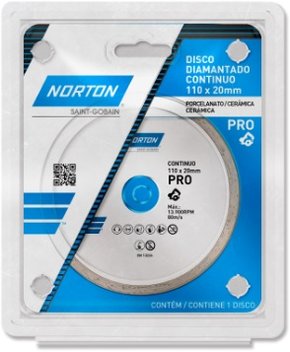 Disco Diamantado Pro Contínuo Norton 110 mm