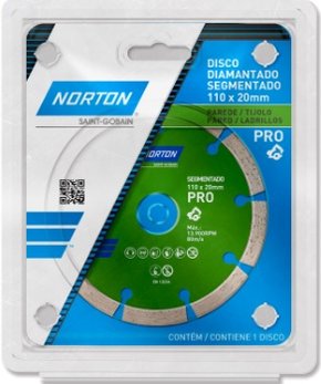 Disco Diamantado Pro Segmentado Norton  110mm