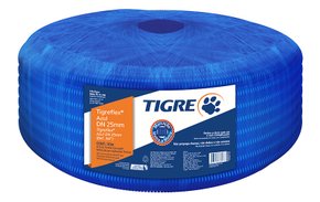 Eletroduto Flexível Corrugado Tigreflex Azul Tigre 3/4 ou 25mm Rolo Fechado 50 metros