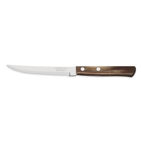 Faca para Churrasco Lâmina em Aço Inox e Cabo de Madeira Polywood Castanho Tramontina 5" 21100/495