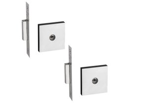 Fechadura Auxiliar Trava Dupla Roseta Quadrada Cromada Pado 11500