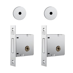 Fechadura 1004 Par Roseta Redonda Tetra Externa Inox Stam 10977