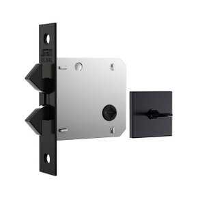 Fechadura 1006s WC Fano Roseta Quadrada 1 Preto Fosco Stam 41344