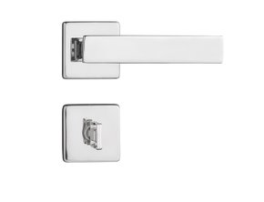 Fechadura para Banheiro Quadra Cromada Pado 701/40PB